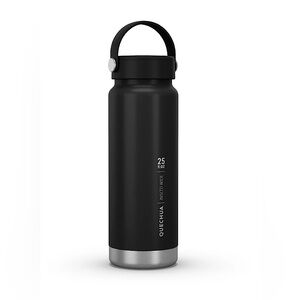 NWT Quechua MH100 25 oz Black Stainless steel Double Wall Insulated Bottle